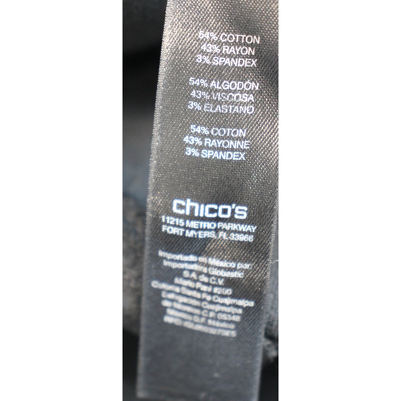 Chico's Jeans Womens Size 1 Black Stretch So Slimming Ankle Waistband High-Rise - Picture 5 of 8